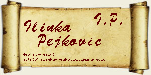 Ilinka Pejković vizit kartica